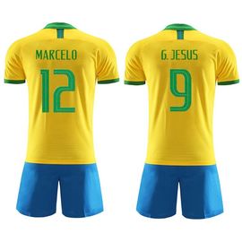 2019 New Soccer Jersey Brazil Hot Selling Home Yellow Football Shirt Camisa De Futebol