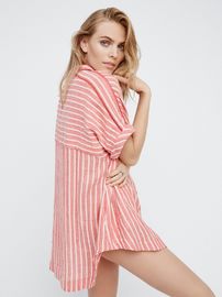 Oversize Women Mini Shirt Dress For Summer