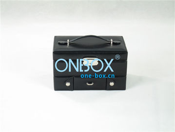 Elegant handicraft Luxury Packaging Boxes , Leather jewelry and cosmetic case for women