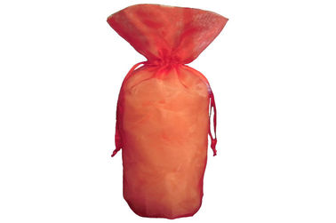 Lovely Red Organza Drawstring Pouch Recyclable For Gift Packing