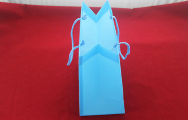 Blue PVC Waterproof girl shopping Biodegradable Plastic Bags with handle
