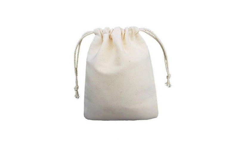 Cute Jewelry Cotton Drawstring Pouch 15 inches by 17 inches , Cotton Jewelry Pouches For Promotion