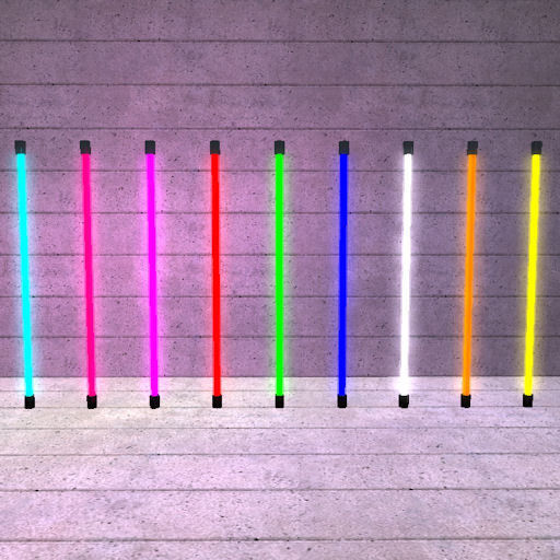 Pink / Orange / Purple Straight Water Resistant Neon Fluorescent Light Tubes 220V ~ 240V