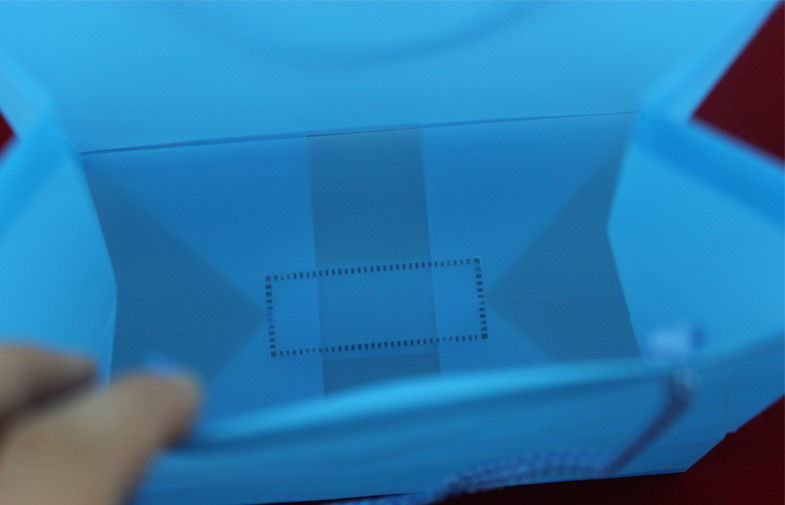 Blue PVC Waterproof girl shopping Biodegradable Plastic Bags with handle