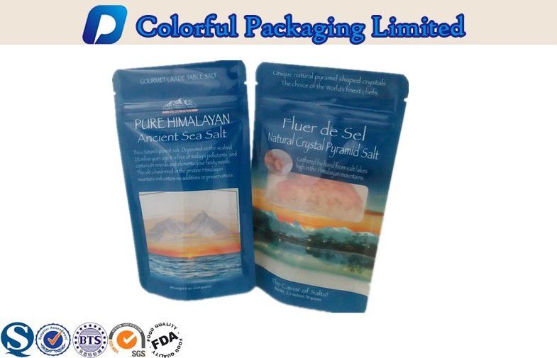 Degradable Soft Salt seafood biodegradable Plastic Stand Up Pouch With Window